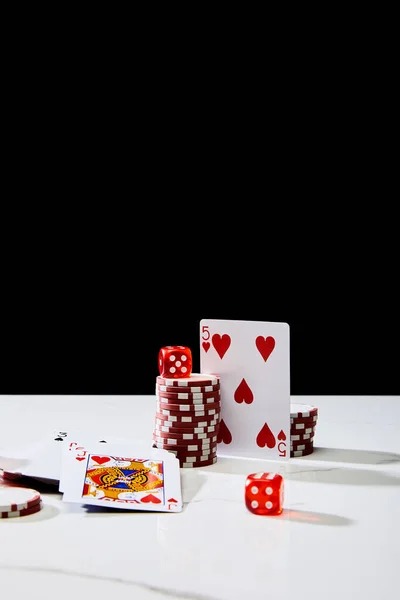 Three Card Poker betting layout and hand rankings
